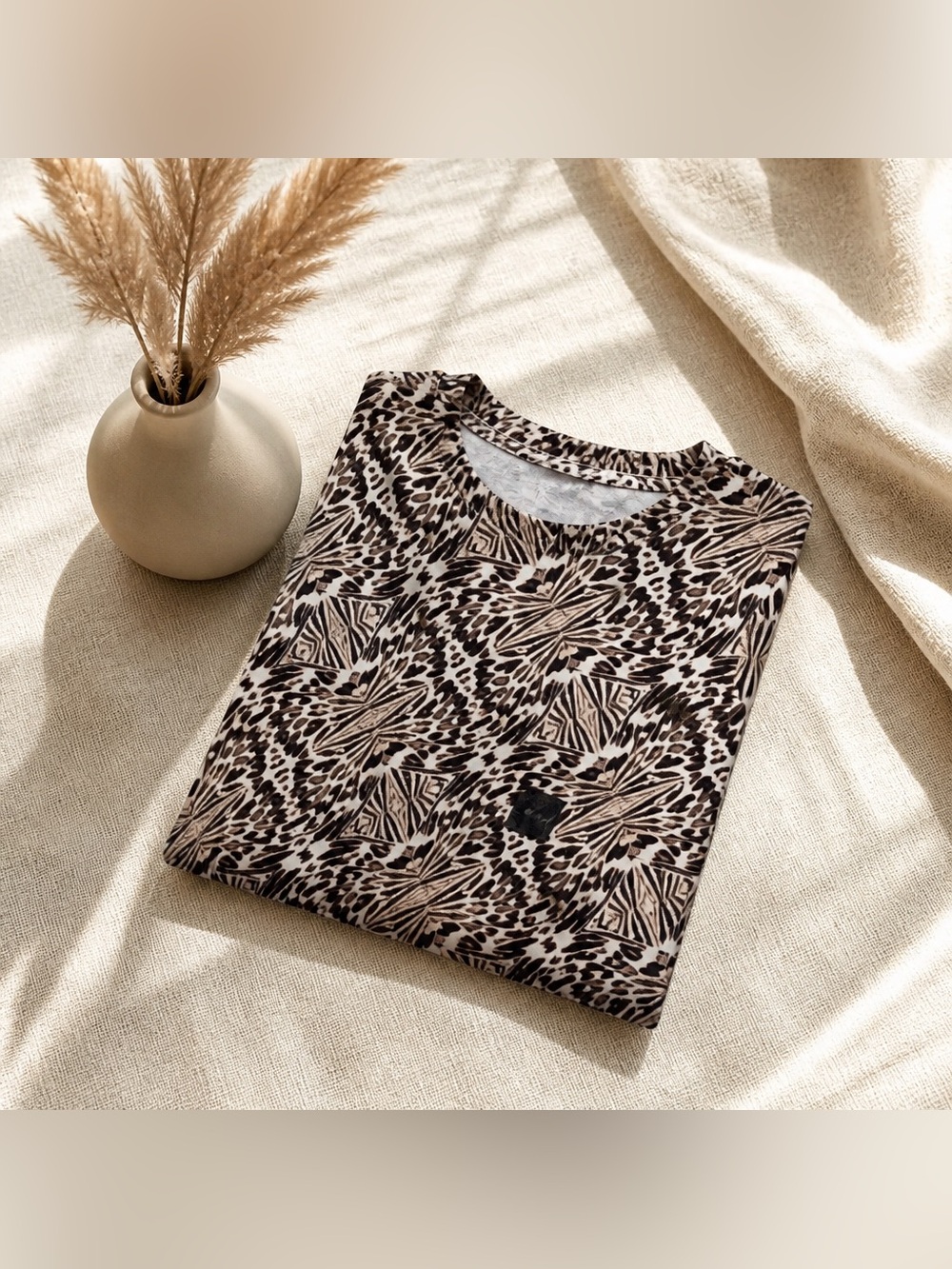 Relativity Size Small Capped Sleeve Print Tunic